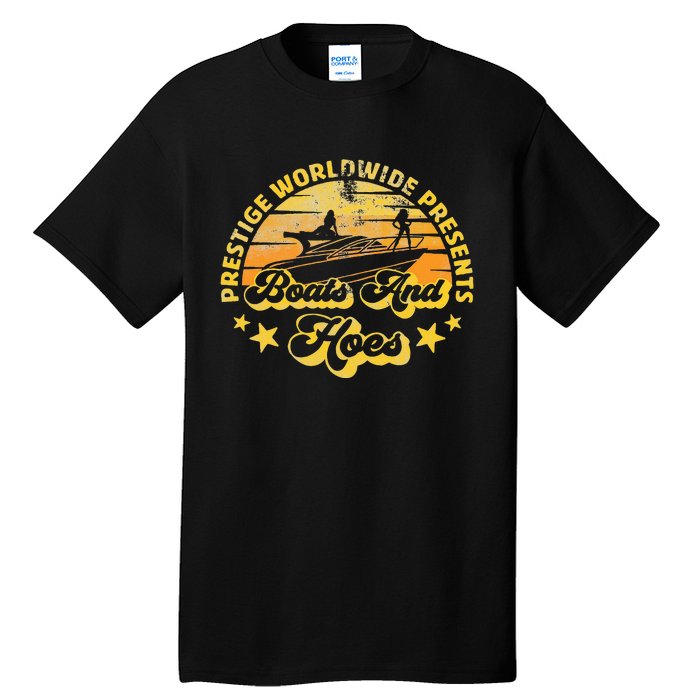 Retro Vintage Prestige Worldwide Boats And Hoes Tall T-Shirt