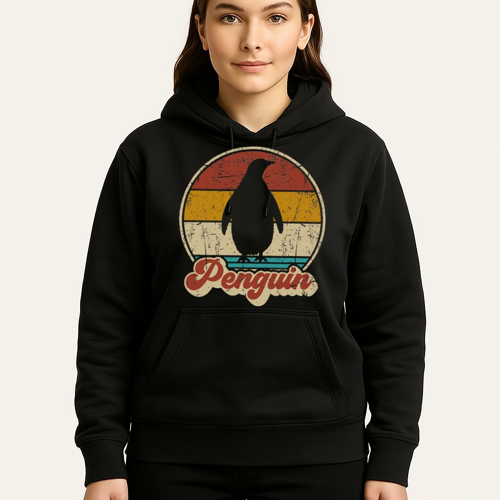 Retro Vintage Penguin Funny Penguin Lover Hoodie