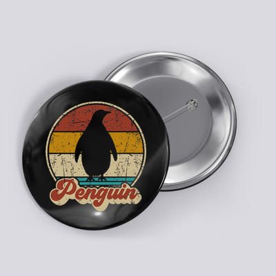 Retro Vintage Penguin Funny Penguin Lover Button