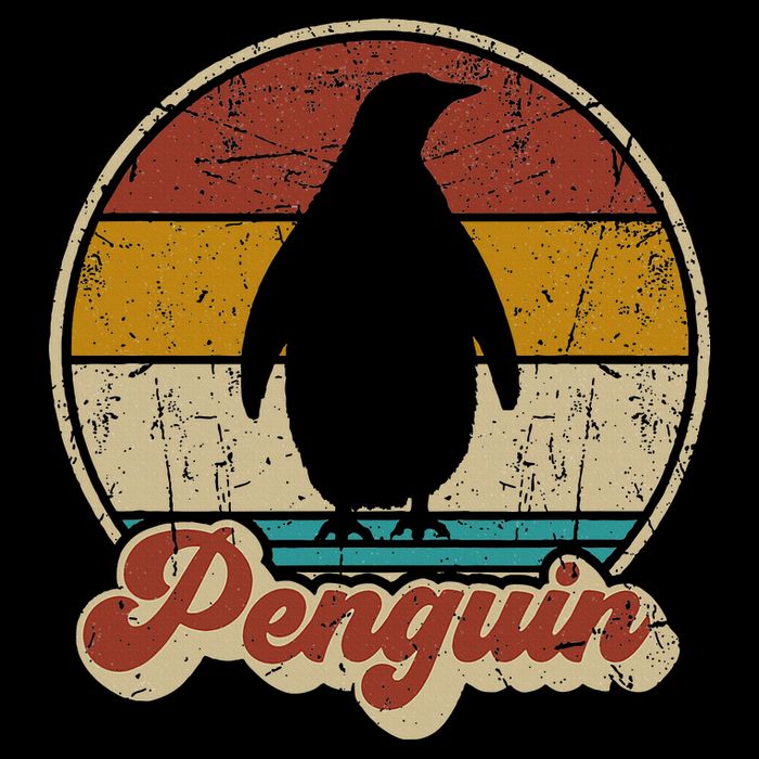 Retro Vintage Penguin Funny Penguin Lover Bucket Hat