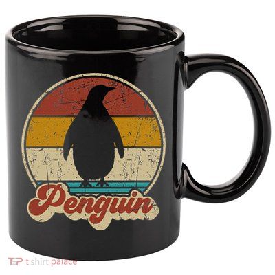 Retro Vintage Penguin Funny Penguin Lover 11oz C Handle Ceramic Mug