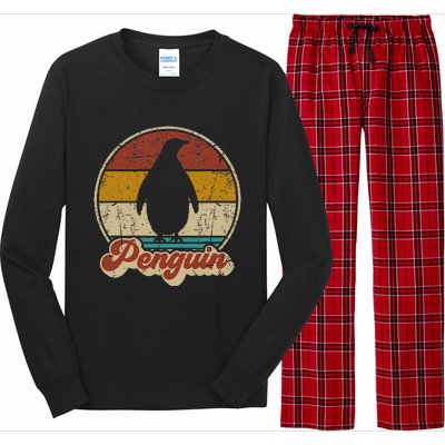 Retro Vintage Penguin Funny Penguin Lover Long Sleeve Pajama Set