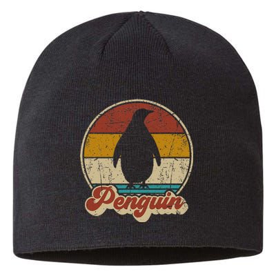 Retro Vintage Penguin Funny Penguin Lover Sustainable Beanie