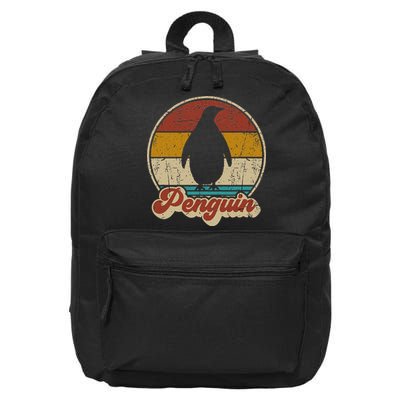 Retro Vintage Penguin Funny Penguin Lover 16 in Basic Backpack