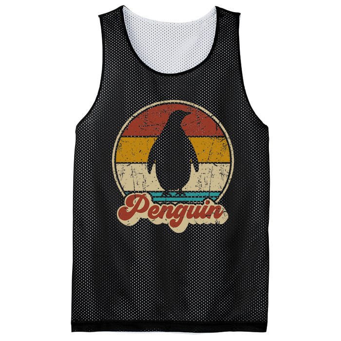 Retro Vintage Penguin Funny Penguin Lover Mesh Reversible Basketball Jersey Tank