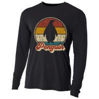 Retro Vintage Penguin Funny Penguin Lover Cooling Performance Long Sleeve Crew