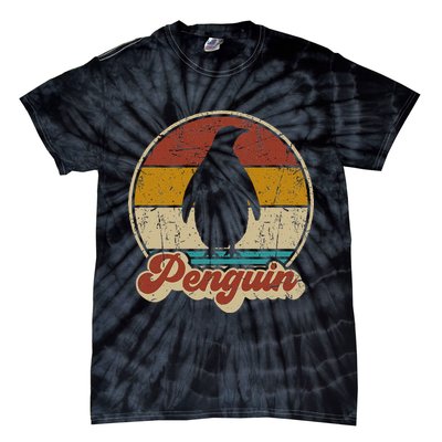 Retro Vintage Penguin Funny Penguin Lover Tie-Dye T-Shirt