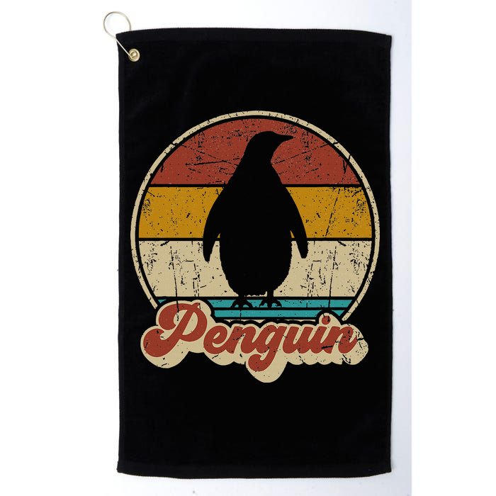 Retro Vintage Penguin Funny Penguin Lover Golf Towel