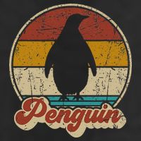 Retro Vintage Penguin Funny Penguin Lover Golf Towel