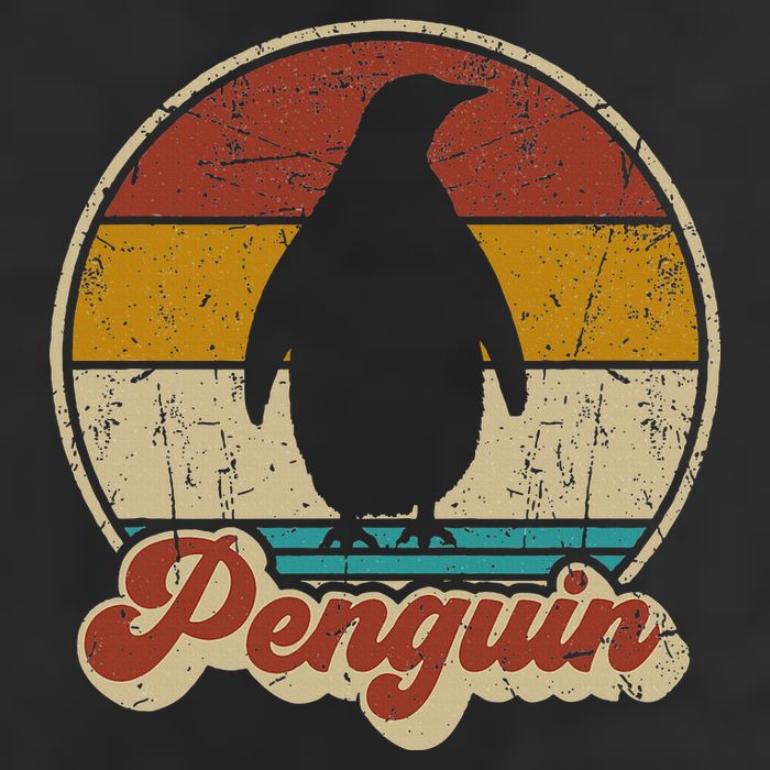 Retro Vintage Penguin Funny Penguin Lover Golf Towel