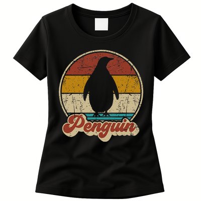 Retro Vintage Penguin Funny Penguin Lover Womens T-Shirt