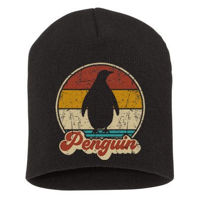 Retro Vintage Penguin Funny Penguin Lover Short Acrylic Beanie