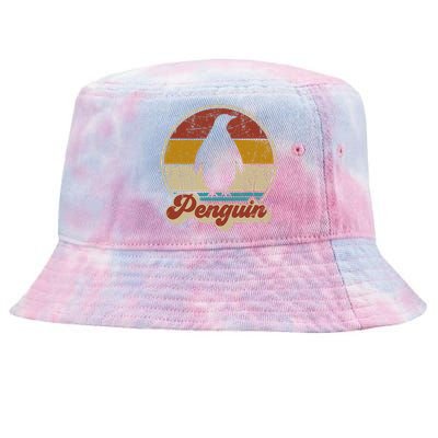 Retro Vintage Penguin Funny Penguin Lover Tie-Dyed Bucket Hat