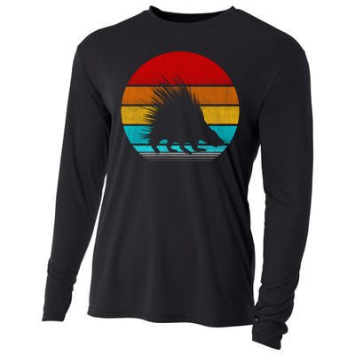 Retro Vintage Porcupine Cooling Performance Long Sleeve Crew