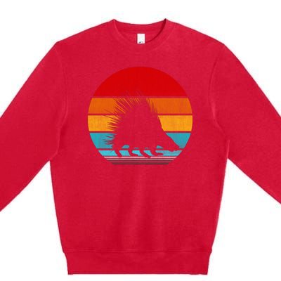 Retro Vintage Porcupine Premium Crewneck Sweatshirt