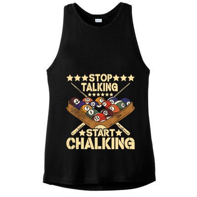 Retro Vintage Pool Billiard Team 8 Ball Pool Billiard Player Gift Ladies PosiCharge Tri-Blend Wicking Tank
