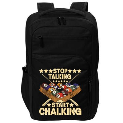 Retro Vintage Pool Billiard Team 8 Ball Pool Billiard Player Gift Impact Tech Backpack