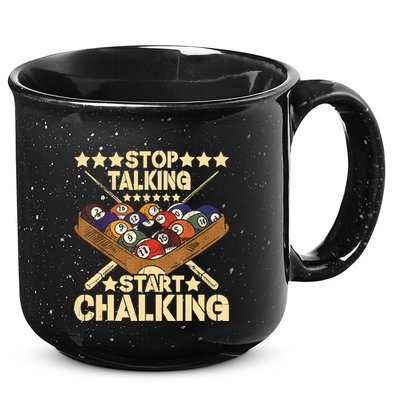 Retro Vintage Pool Billiard Team 8 Ball Pool Billiard Player Gift 15oz Campfire Ceramic Mug