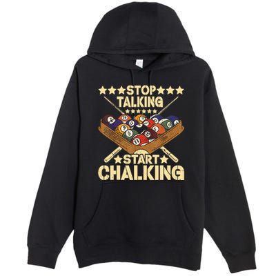 Retro Vintage Pool Billiard Team 8 Ball Pool Billiard Player Gift Premium Pullover Hoodie
