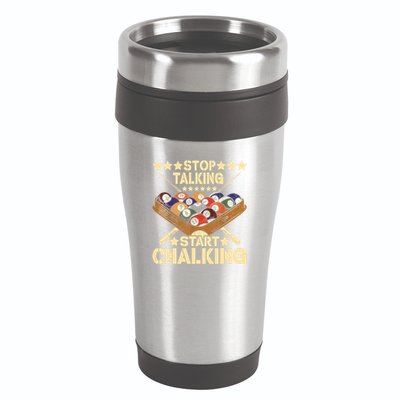 Retro Vintage Pool Billiard Team 8 Ball Pool Billiard Player Gift 16oz Travel Tumbler