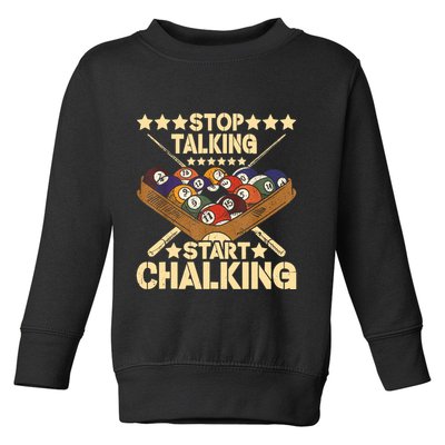 Retro Vintage Pool Billiard Team 8 Ball Pool Billiard Player Gift Toddler Sweatshirt