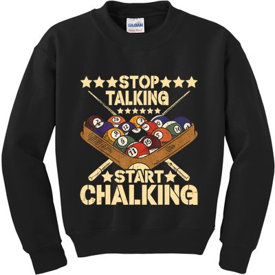Retro Vintage Pool Billiard Team 8 Ball Pool Billiard Player Gift Kids Sweatshirt