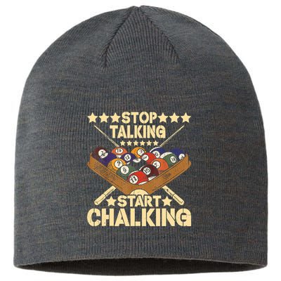 Retro Vintage Pool Billiard Team 8 Ball Pool Billiard Player Gift Sustainable Beanie