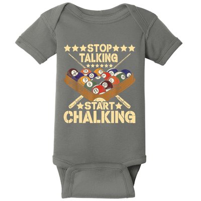 Retro Vintage Pool Billiard Team 8 Ball Pool Billiard Player Gift Baby Bodysuit