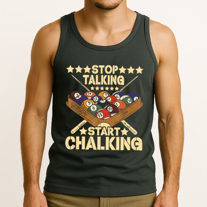 Retro Vintage Pool Billiard Team 8 Ball Pool Billiard Player Gift Tank Top