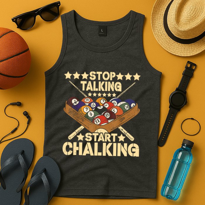 Retro Vintage Pool Billiard Team 8 Ball Pool Billiard Player Gift Tank Top