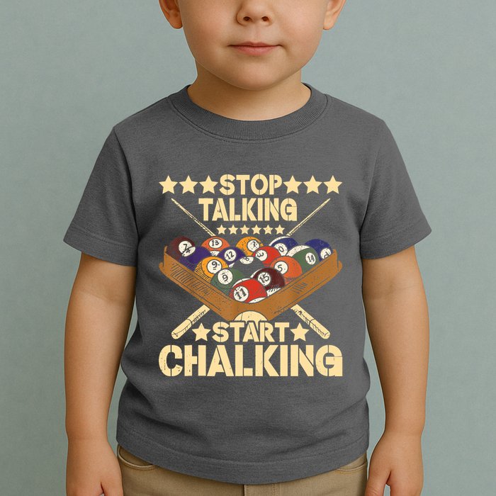 Retro Vintage Pool Billiard Team 8 Ball Pool Billiard Player Gift Toddler T-Shirt