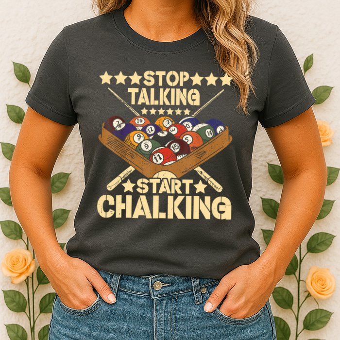 Retro Vintage Pool Billiard Team 8 Ball Pool Billiard Player Gift Womens T-Shirt