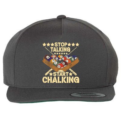 Retro Vintage Pool Billiard Team 8 Ball Pool Billiard Player Gift Wool Snapback Cap