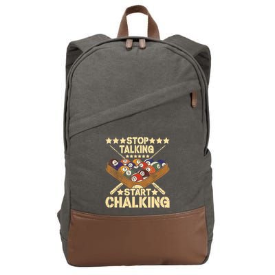 Retro Vintage Pool Billiard Team 8 Ball Pool Billiard Player Gift Cotton Canvas Backpack