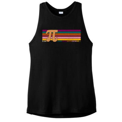 Retro Vintage Pi Day Ladies PosiCharge Tri-Blend Wicking Tank