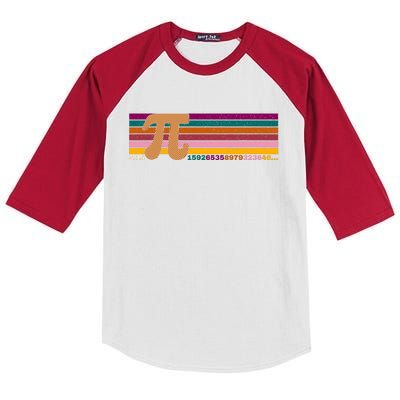 Retro Vintage Pi Day Kids Colorblock Raglan Jersey