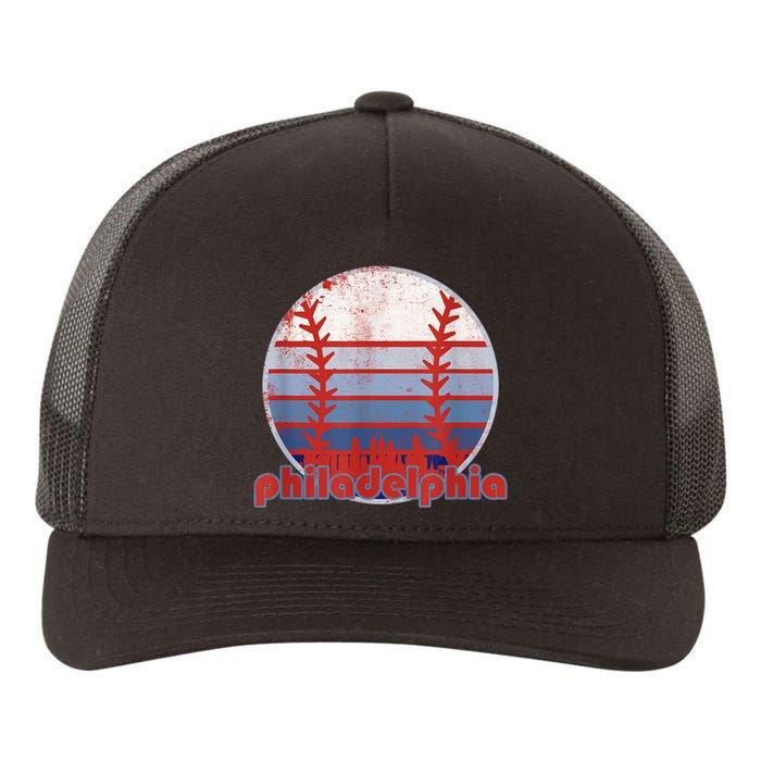 Retro Vintage Philly Baseball Skyline Cool Philadelphia Yupoong Adult 5-Panel Trucker Hat