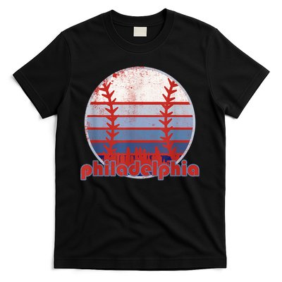 Retro Vintage Philly Baseball Skyline Cool Philadelphia T-Shirt