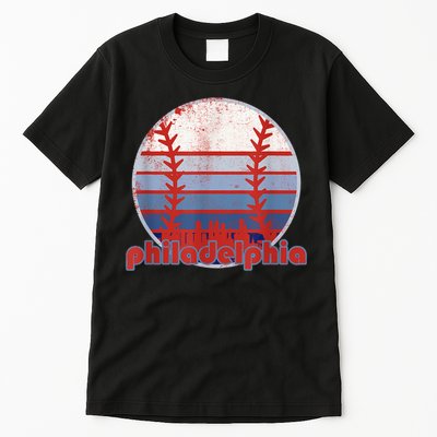 Retro Vintage Philly Baseball Skyline Cool Philadelphia Tall T-Shirt