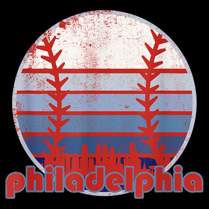 Retro Vintage Philly Baseball Skyline Cool Philadelphia Button