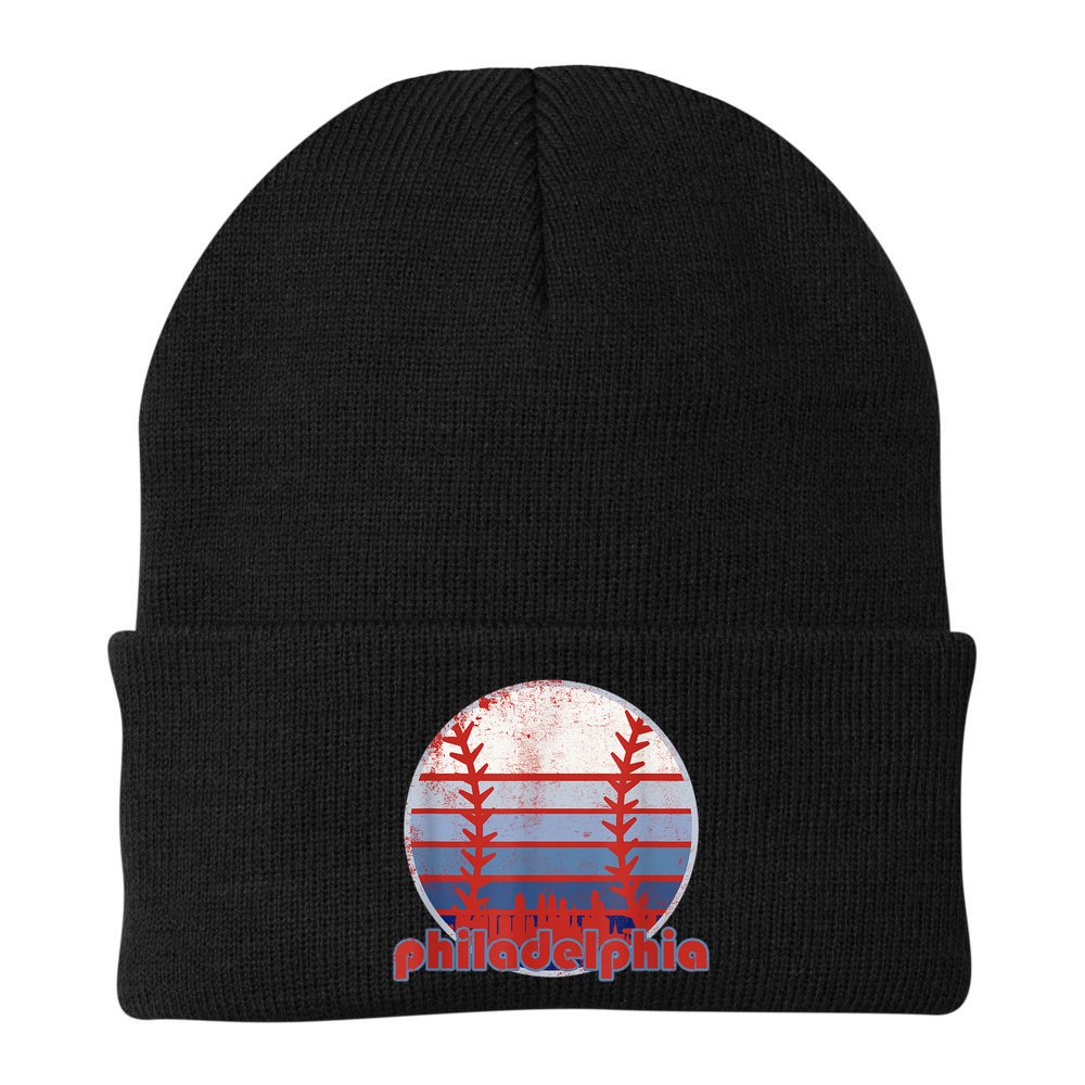 Retro Vintage Philly Baseball Skyline Cool Philadelphia Beanie