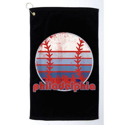 Retro Vintage Philly Baseball Skyline Cool Philadelphia Golf Towel