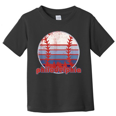 Retro Vintage Philly Baseball Skyline Cool Philadelphia Toddler T-Shirt