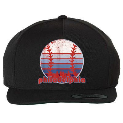 Retro Vintage Philly Baseball Skyline Cool Philadelphia Wool Snapback Cap