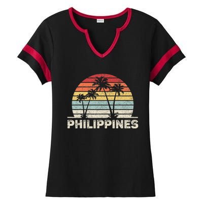 Retro Vintage Philippines Ladies Halftime Notch Neck Tee