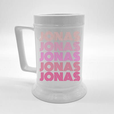 Retro Vintage Pink Jonas  Beer Stein