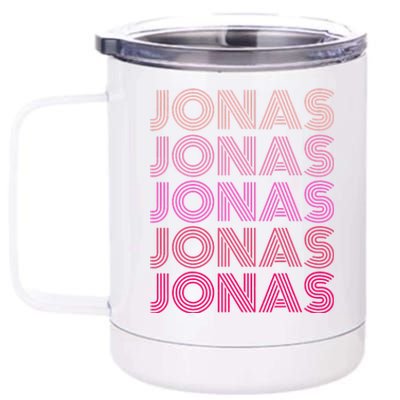 Retro Vintage Pink Jonas  12 oz Stainless Steel Tumbler Cup