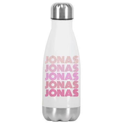 Retro Vintage Pink Jonas  Stainless Steel Insulated Water Bottle