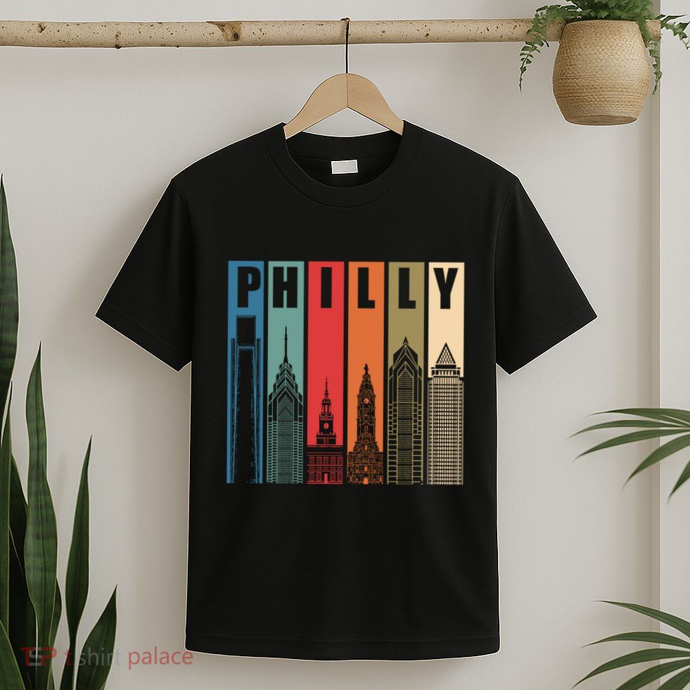 Retro Vintage Philadelphia Skyline T-Shirt