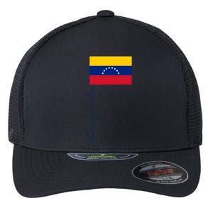 Retro Venezuela Patriotic Pole Signature Flag Cool Gift Flexfit Unipanel Trucker Cap